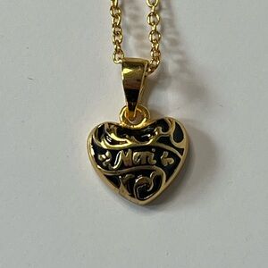 Regal Rose 18k Gold Plated Enamel Momento Mori Pendant Necklace